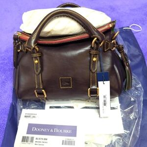 Dooney and Bourke Florentine Mini Satchel in Brown Tmoro